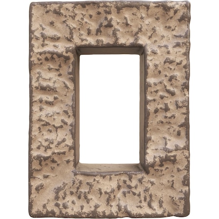 Ekena Millwork 4"W x 3"D x 7 7/8"H Universal Electrical Cover for StoneWall Faux Stone Siding Panels, Smokey Ridge PNUEC04X08SR